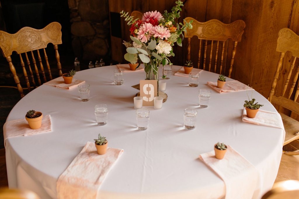 Zero waste wedding table